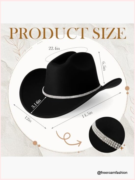 Rhinestone Cowgirl Hat Purse Set Halloween Party Accessory main image 4